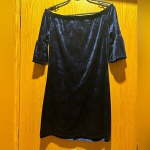 Royal Blue Velvet Mini Dress